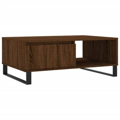 Table basse chêne marron 90x60x35 cm bois d'ingénierie - Photo n°2; ?>