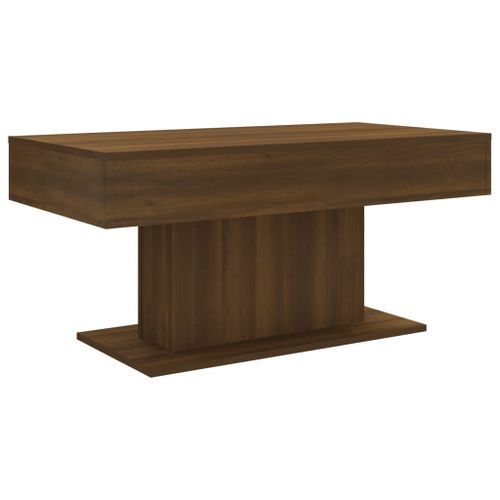 Table basse Chêne marron 96x50x45 cm Bois d'ingénierie - Photo n°2; ?>