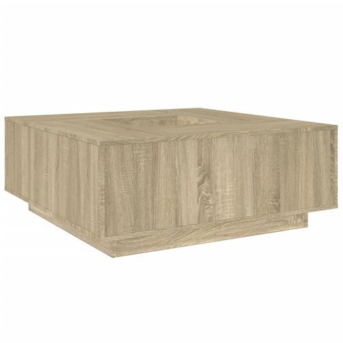 Table basse chêne sonoma 100x100x40 cm bois d'ingénierie - Photo n°2; ?>