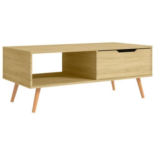 Table basse Chêne Sonoma 100x49,5x43 cm Bois d'ingénierie - Photo n°2; ?>