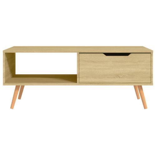 Table basse Chêne Sonoma 100x49,5x43 cm Bois d'ingénierie - Photo n°3; ?>