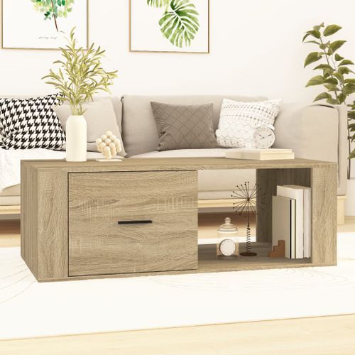 Table basse Chêne sonoma 100x50,5x35 cm Bois d'ingénierie - Photo n°2; ?>