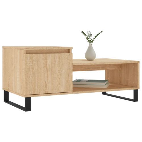 Table basse Chêne sonoma 100x50x45 cm Bois d'ingénierie - Photo n°3; ?>