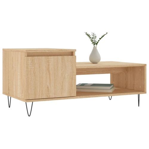 Table basse Chêne sonoma 100x50x45 cm Bois d'ingénierie - Photo n°3; ?>