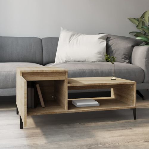 Table basse Chêne sonoma 100x50x45 cm Bois d'ingénierie - Photo n°3; ?>