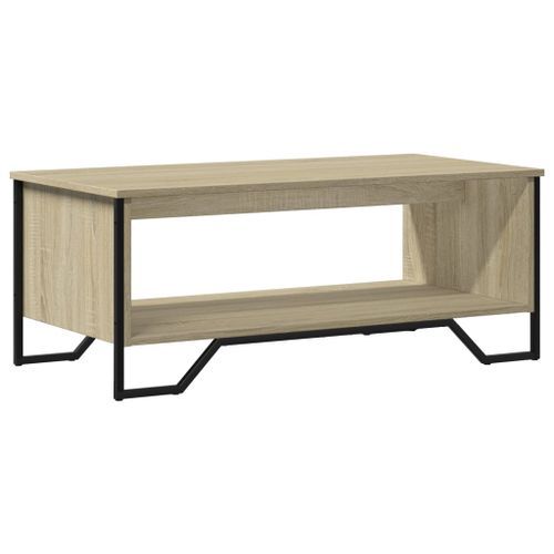 Table basse chêne sonoma 100x51x40 cm bois d'ingénierie - Photo n°2; ?>