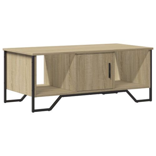 Table basse chêne sonoma 100x51x40 cm bois d'ingénierie - Photo n°2; ?>