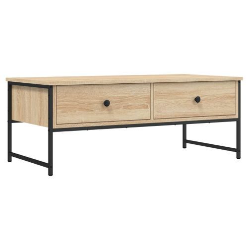 Table basse chêne sonoma 101x49x39,5 cm bois d'ingénierie - Photo n°2; ?>