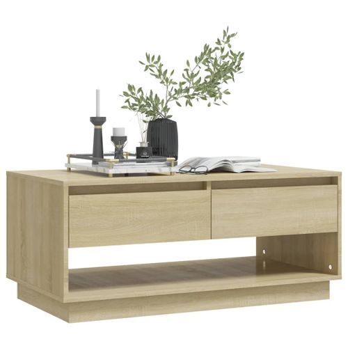 Table basse Chêne sonoma 102,5x55x44 cm - Photo n°3; ?>