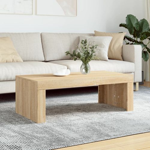 Table basse chêne sonoma 102x50x36 cm bois d'ingénierie - Photo n°2; ?>