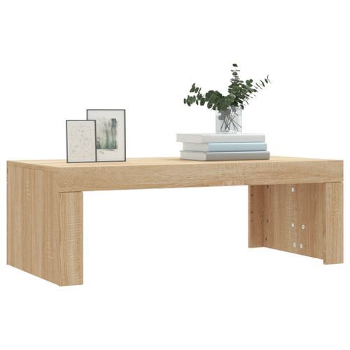 Table basse chêne sonoma 102x50x36 cm bois d'ingénierie - Photo n°3; ?>