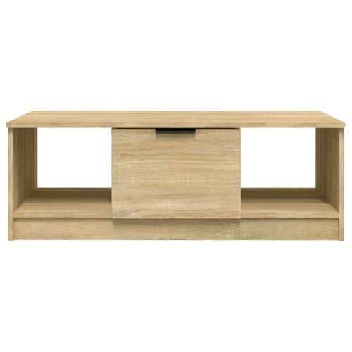 Table basse chêne sonoma 102x50x36 cm bois d'ingénierie - Photo n°3; ?>