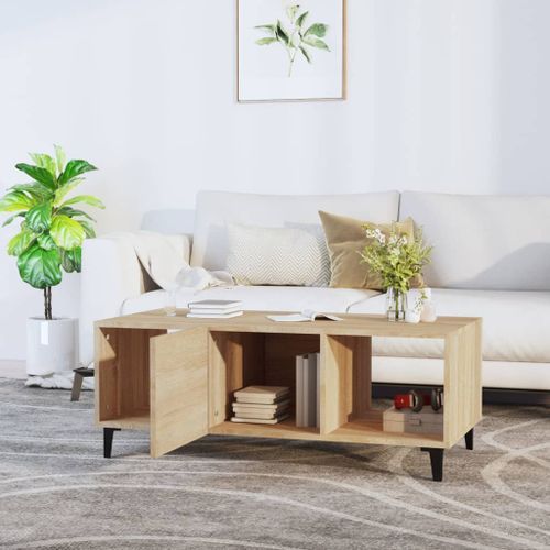 Table basse Chêne sonoma 102x50x40 cm Bois d'ingénierie - Photo n°3; ?>