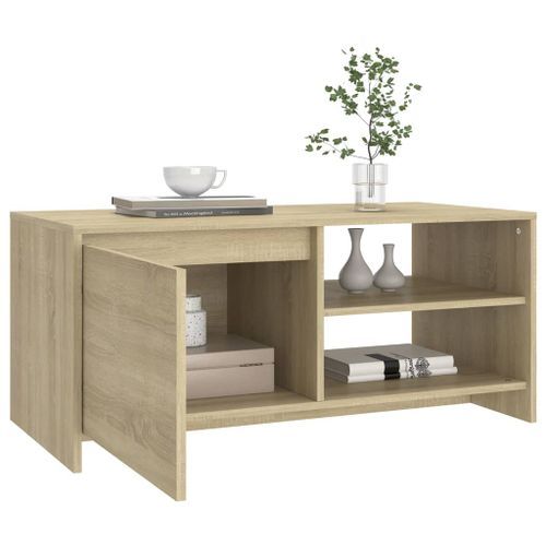 Table basse Chêne sonoma 102x50x45 cm Bois d'ingénierie - Photo n°2; ?>