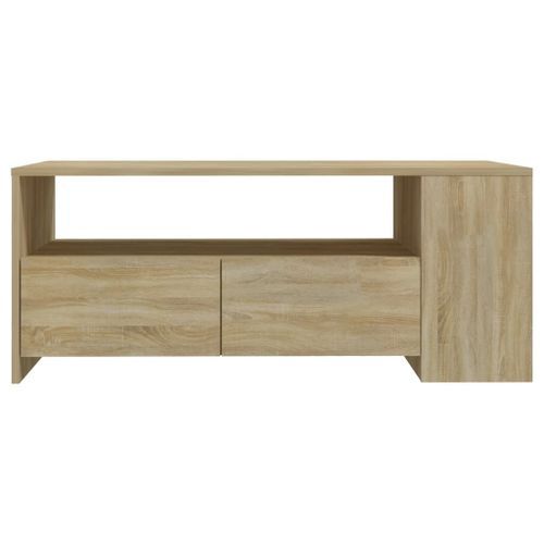 Table basse chêne sonoma 102x55x42 cm bois d'ingénierie - Photo n°3; ?>