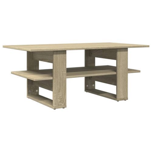 Table basse chêne sonoma 102x55x42 cm bois d'ingénierie - Photo n°2; ?>