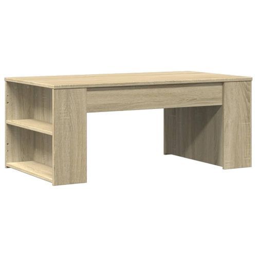 Table basse chêne sonoma 102x55x42 cm bois d'ingénierie - Photo n°2; ?>