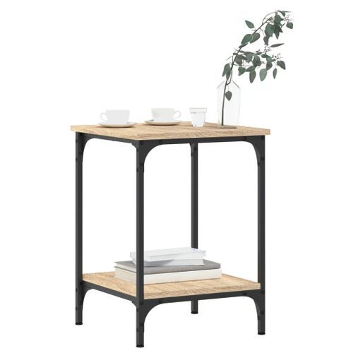 Table basse chêne sonoma 40x40x55 cm bois d'ingénierie - Photo n°3; ?>