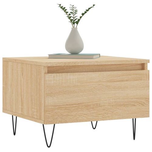 Table basse chêne sonoma 50x46x35 cm bois d'ingénierie - Photo n°3; ?>