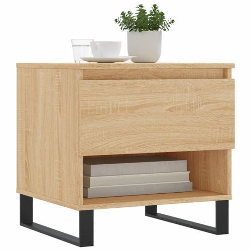 Table basse chêne sonoma 50x46x50 cm bois d'ingénierie - Photo n°3; ?>