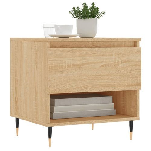 Table basse chêne sonoma 50x46x50 cm bois d'ingénierie - Photo n°3; ?>