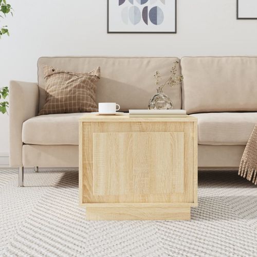 Table basse chêne sonoma 51x50x44 cm bois d'ingénierie - Photo n°2; ?>