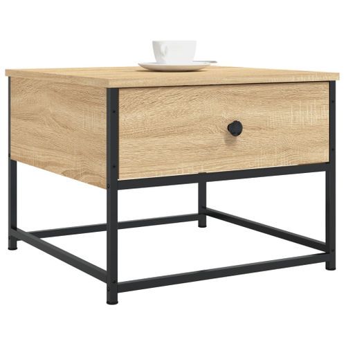 Table basse chêne sonoma 51x51x40 cm bois d'ingénierie - Photo n°3; ?>