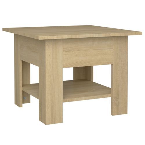 Table basse chêne sonoma 55x55x42 cm bois d'ingénierie - Photo n°2; ?>