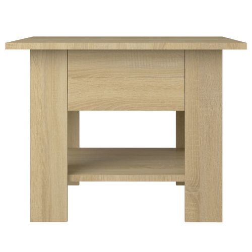 Table basse chêne sonoma 55x55x42 cm bois d'ingénierie - Photo n°3; ?>