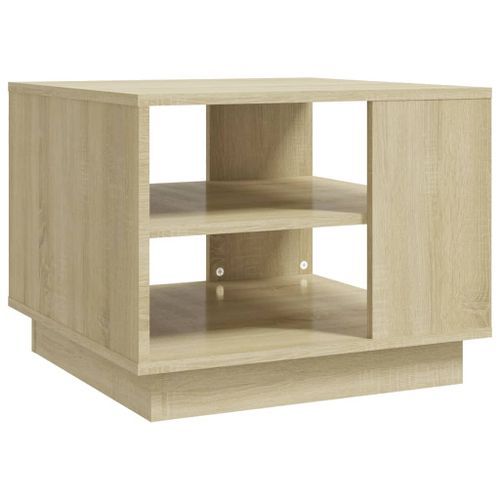 Table basse chêne sonoma 55x55x43 cm bois d'ingénierie - Photo n°2; ?>