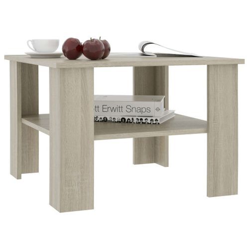 Table basse Chêne sonoma 60 x 60 x 42 cm - Photo n°3; ?>