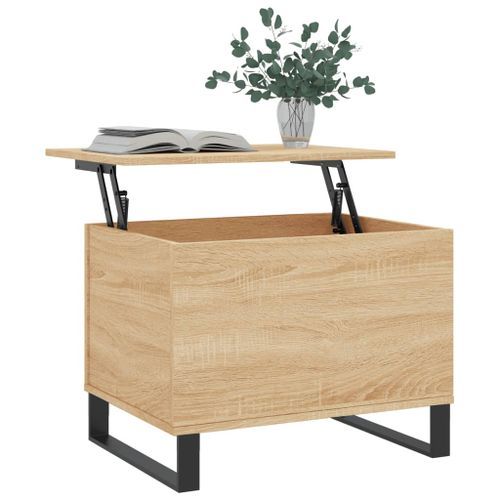 Table basse Chêne sonoma 60x44,5x45 cm Bois d'ingénierie - Photo n°3; ?>