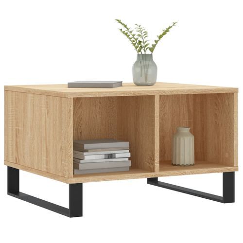 Table basse Chêne sonoma 60x50x36,5 cm Bois d'ingénierie - Photo n°3; ?>