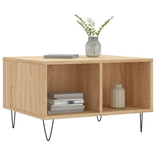 Table basse Chêne sonoma 60x50x36,5 cm Bois d'ingénierie - Photo n°3; ?>