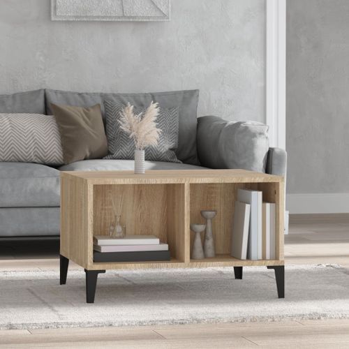 Table basse Chêne sonoma 60x50x36,5 cm Bois d'ingénierie - Photo n°2; ?>