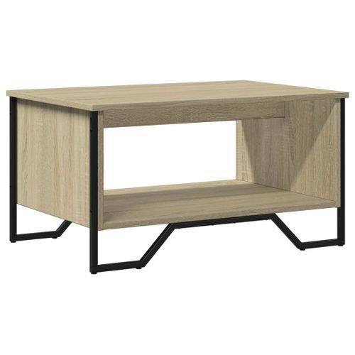 Table basse chêne sonoma 75x51x40 cm bois d'ingénierie - Photo n°2; ?>