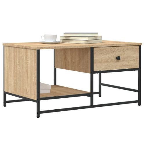 Table basse chêne sonoma 85,5x51x45 cm bois d'ingénierie - Photo n°3; ?>