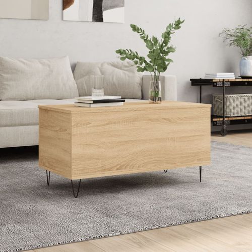 Table basse Chêne sonoma 90x44,5x45 cm Bois d'ingénierie - Photo n°2; ?>