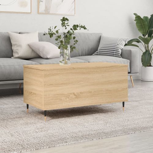 Table basse Chêne sonoma 90x44,5x45 cm Bois d'ingénierie - Photo n°2; ?>