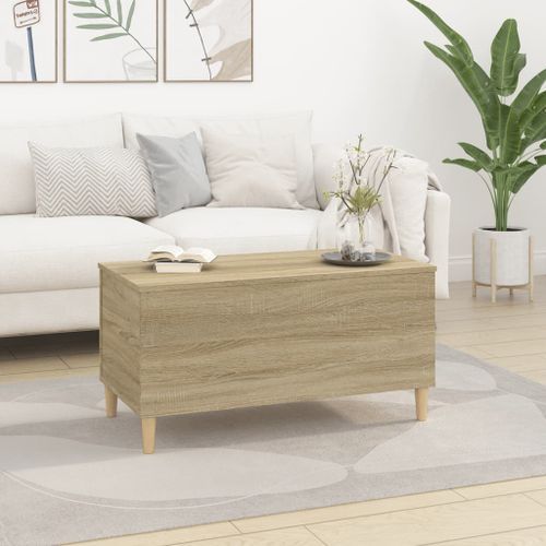 Table basse Chêne sonoma 90x44,5x45 cm Bois d'ingénierie - Photo n°3; ?>