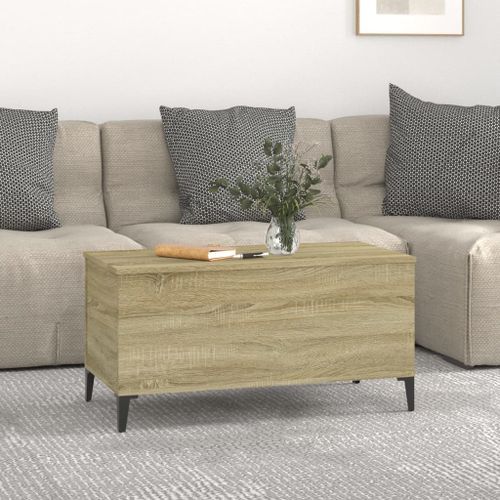 Table basse Chêne sonoma 90x44,5x45 cm Bois d'ingénierie - Photo n°3; ?>