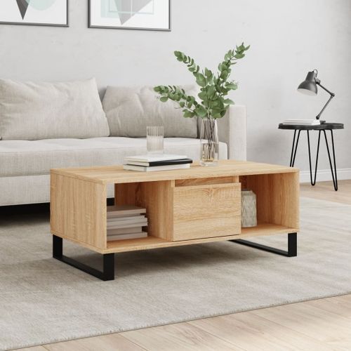 Table basse Chêne sonoma 90x50x36,5 cm Bois d'ingénierie - Photo n°2; ?>