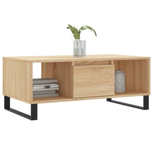 Table basse Chêne sonoma 90x50x36,5 cm Bois d'ingénierie - Photo n°3; ?>