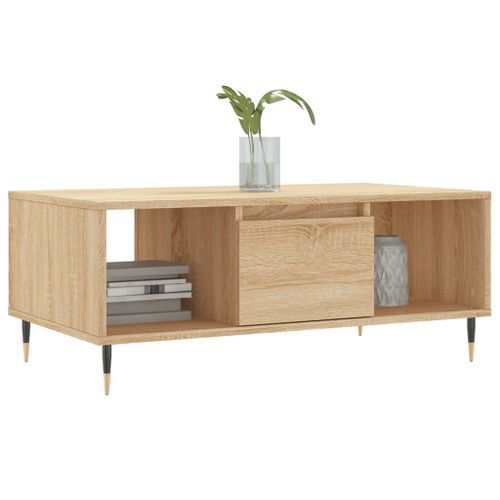 Table basse Chêne sonoma 90x50x36,5 cm Bois d'ingénierie - Photo n°3; ?>