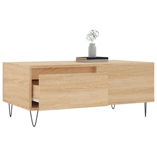 Table basse Chêne sonoma 90x50x36,5 cm Bois d'ingénierie - Photo n°3; ?>