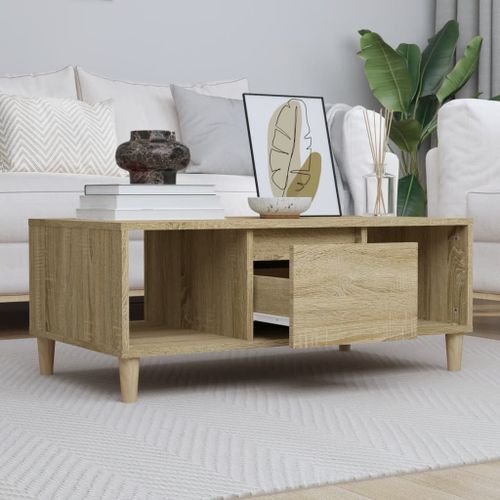 Table basse Chêne sonoma 90x50x36,5 cm Bois d'ingénierie - Photo n°2; ?>