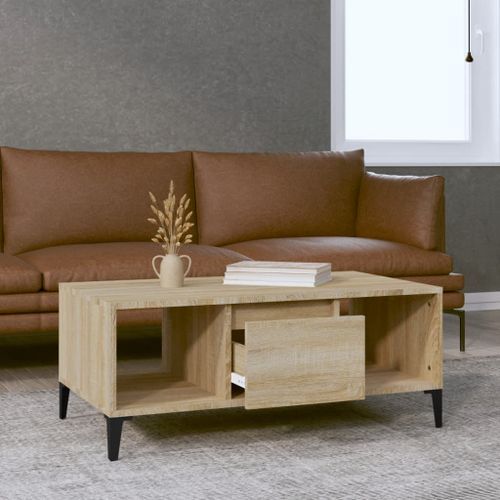 Table basse Chêne sonoma 90x50x36,5 cm Bois d'ingénierie - Photo n°3; ?>