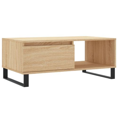 Table basse Chêne sonoma 90x50x36,5 cm Bois d'ingénierie - Photo n°2; ?>