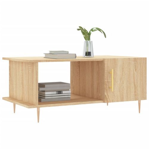 Table basse chêne sonoma 90x50x40 cm bois d'ingénierie - Photo n°3; ?>