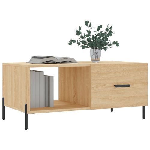 Table basse chêne sonoma 90x50x40 cm bois d'ingénierie - Photo n°3; ?>